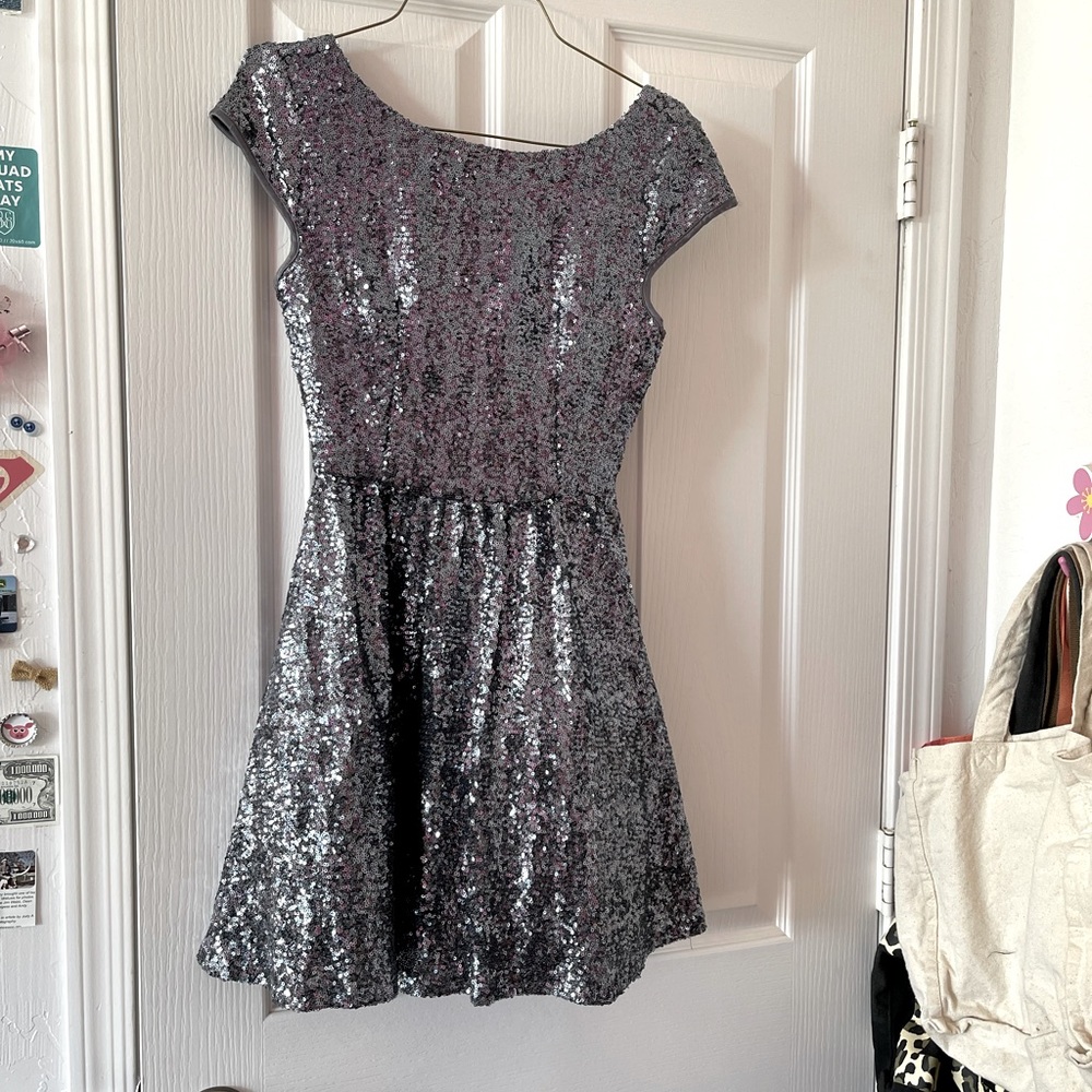 Grey Sequin Dress